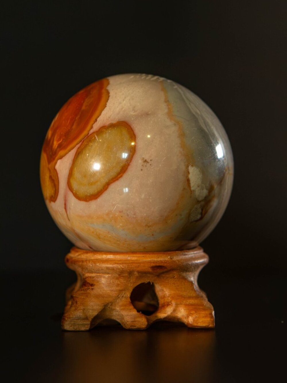 2.25" Polychrome Jasper Sphere w/ Stand | Natural Desert Jasper Crystal Ball